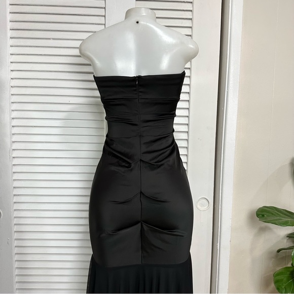 VTG Xscape by Joanna Chen Trumpet Black Formal Dress 4 - Picture 5 of 7